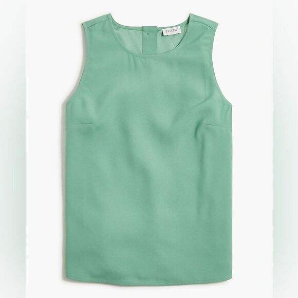 J. Crew Factory Sleeveless button-back shell top NWOT - Picture 1 of 6